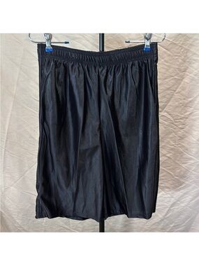 Men's Black Athletic Shorts with Elastic Waistband